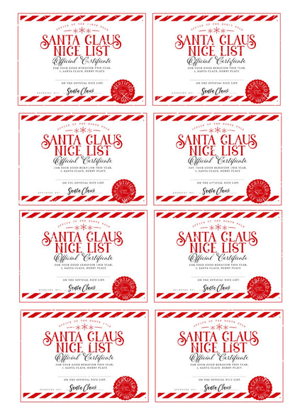 Santa's Nice List Cookie Toppers Icing Sheet