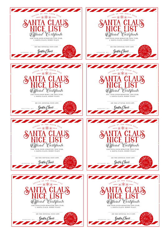 Santa's Nice List Cookie Toppers Icing Sheet