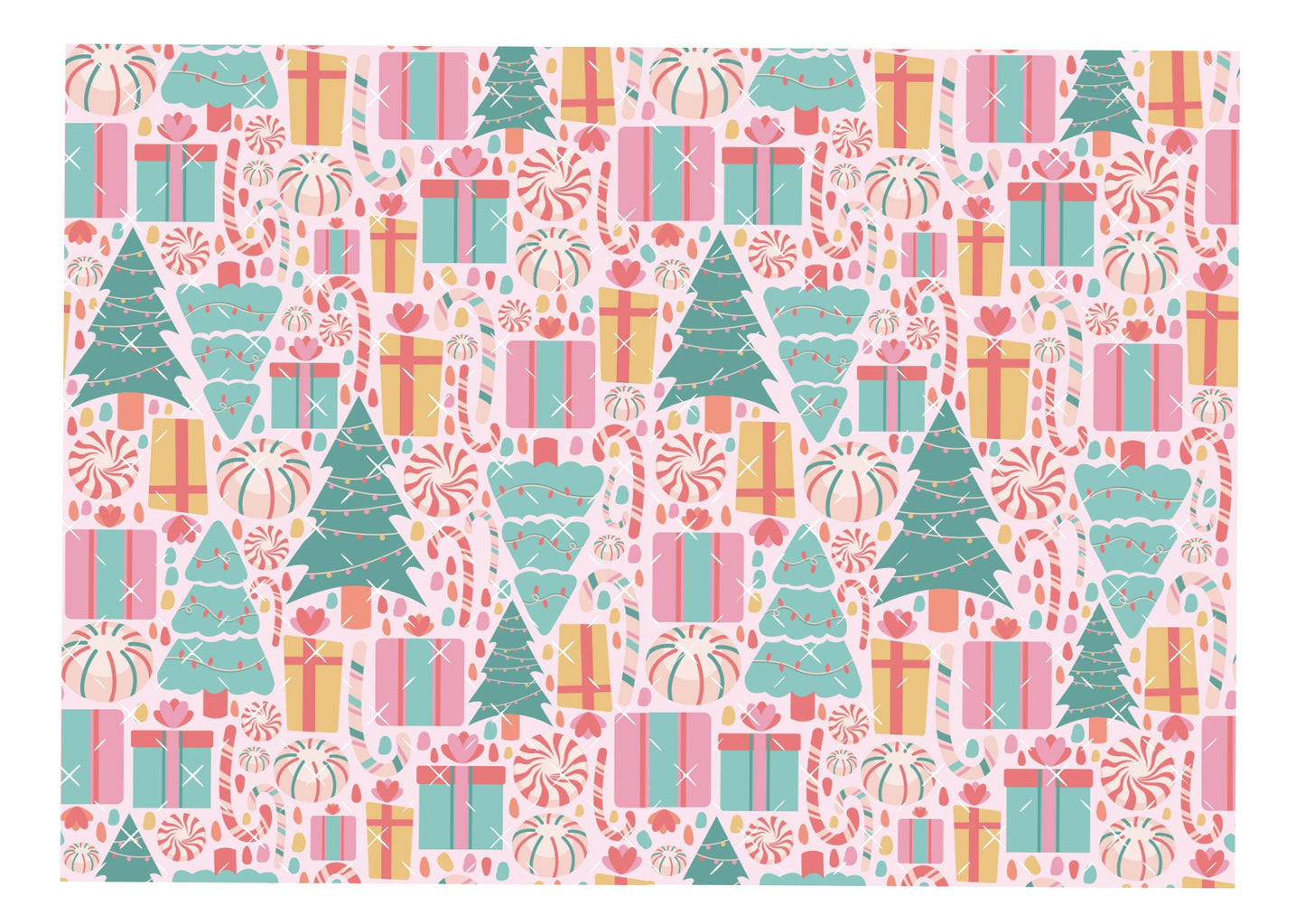 Pink Christmas Icing Sheet Wrap