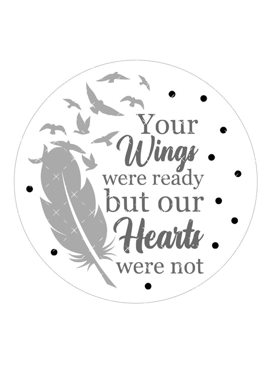 Feathers Bereavement Icing Sheet Cake Topper