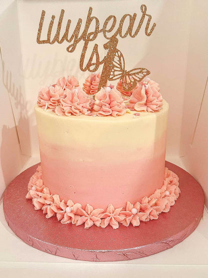 Cake Topper Font #8 with butterfly