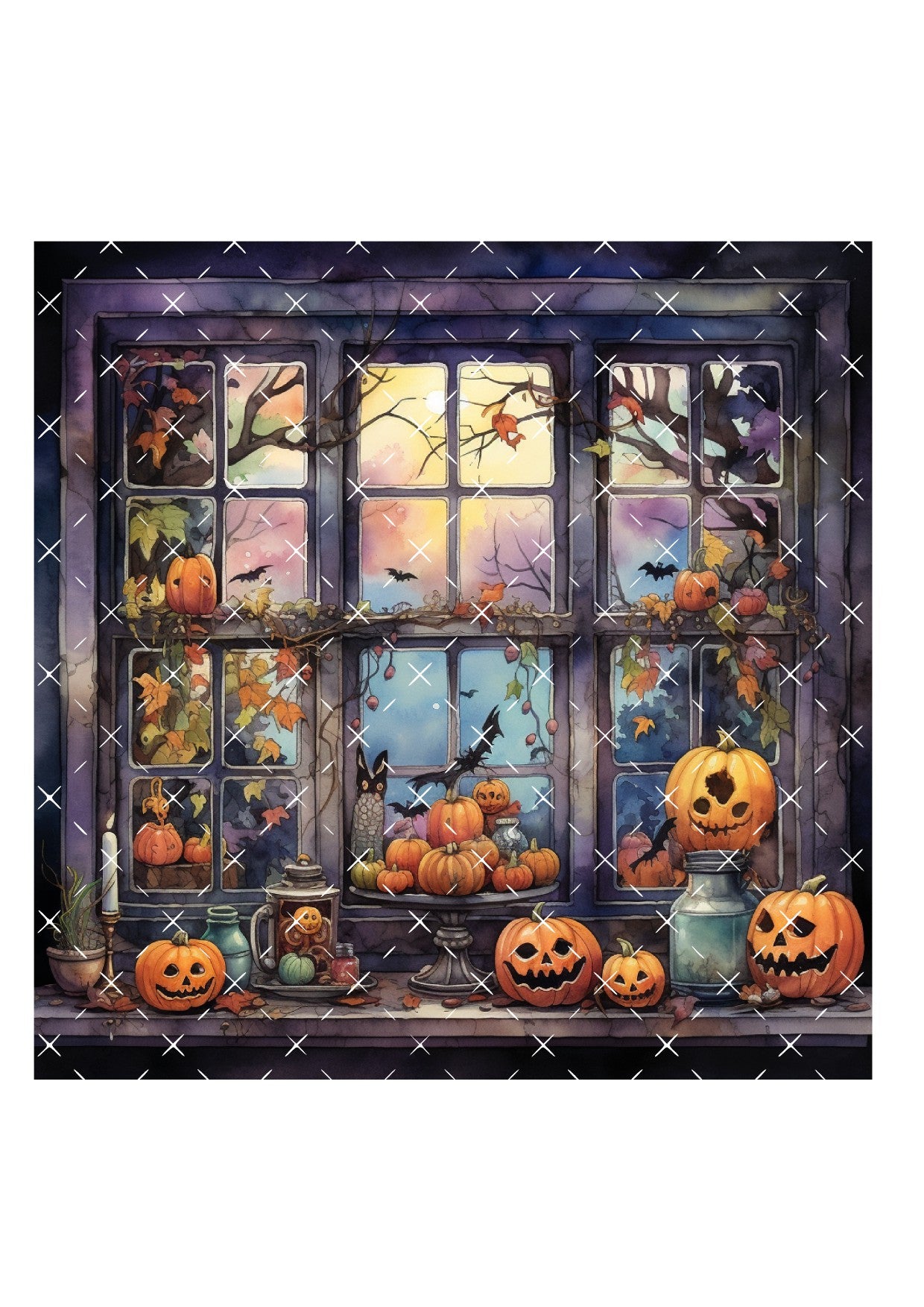 Halloween Window #3 Icing Sheet – Cake Toppers by Chloe
