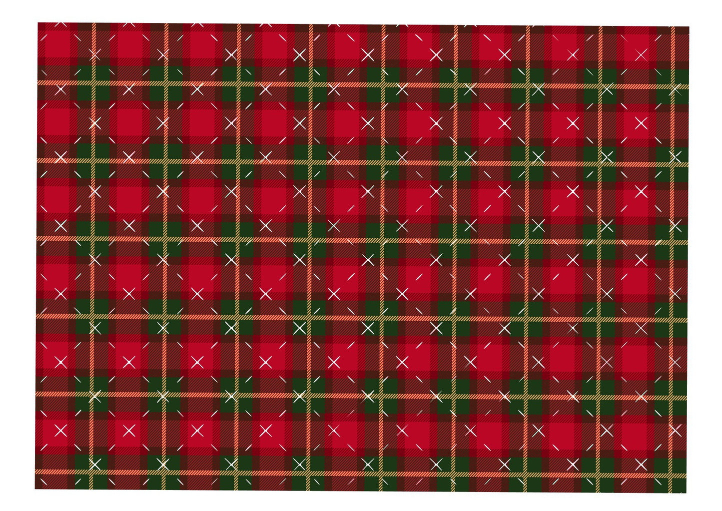 Christmas Tartan Icing Sheet Wrap