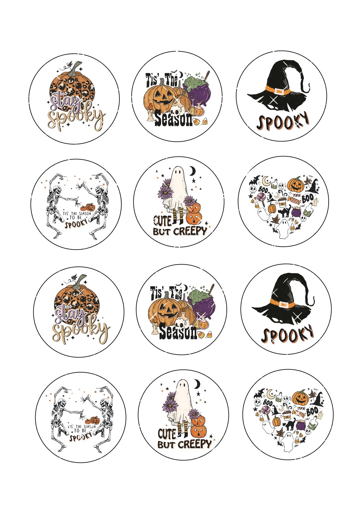 Halloween #4 Icing Sheet Cupcake Toppers