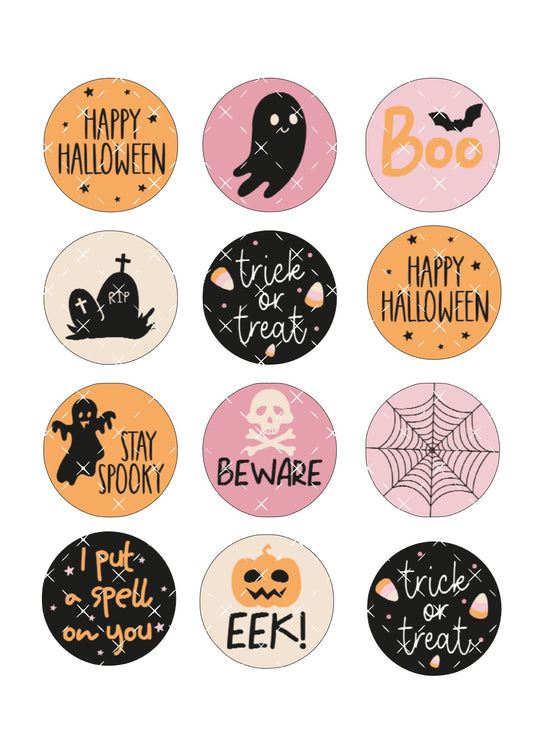 Halloween #3 Icing Sheet Cupcake Toppers