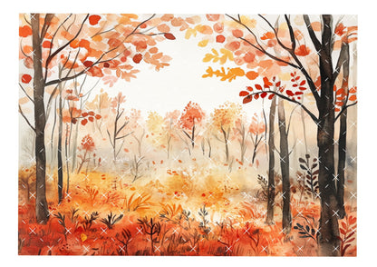 Autumn Woodland Icing Sheet Wrap