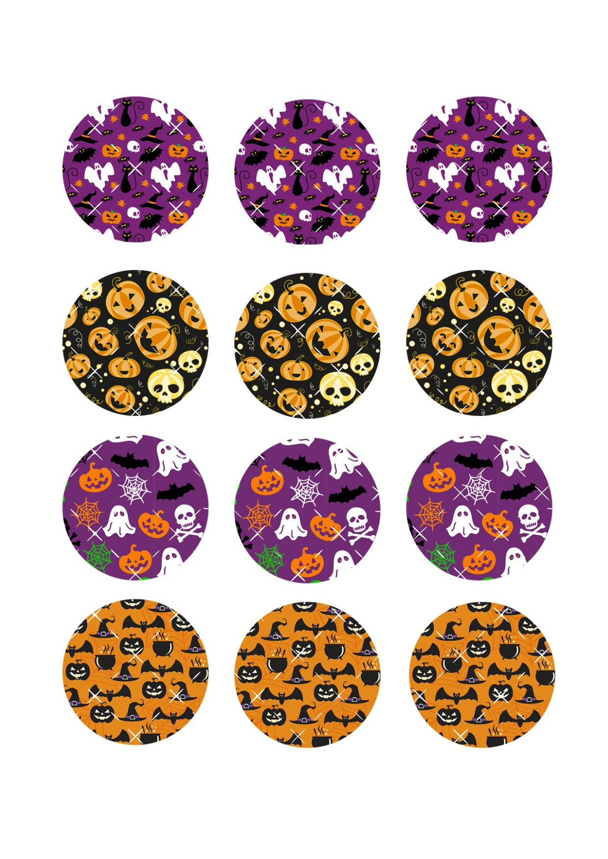 Halloween #2 Icing Sheet Cupcake Toppers