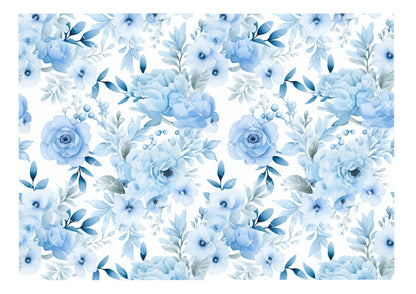 Blue Floral Icing Sheet Wrap