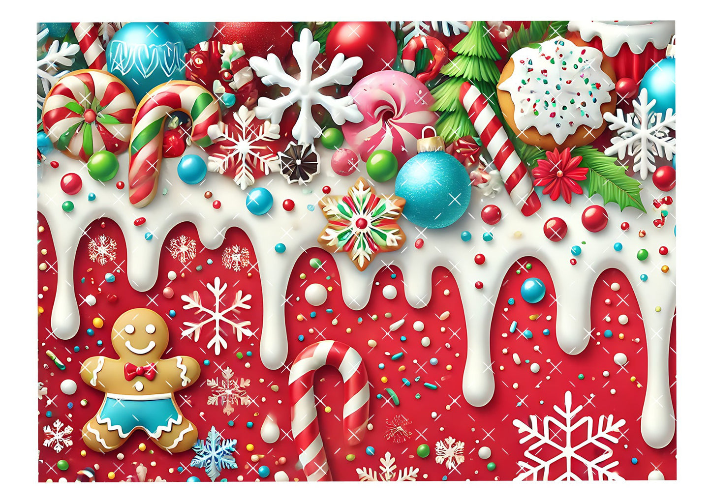 Christmas Candy Icing Sheet Wrap