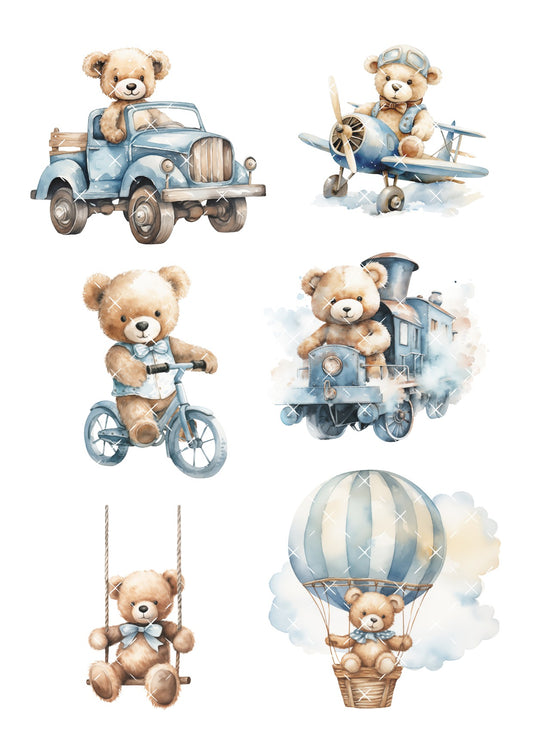 Blue Baby Bear Cake Images Icing Sheet