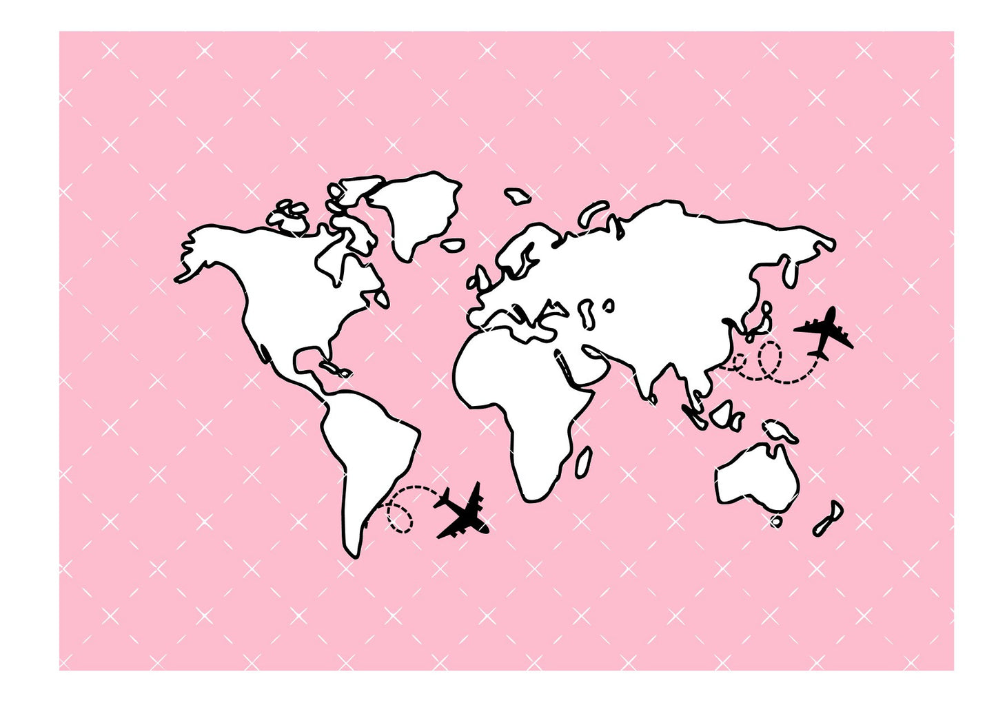 World Map Icing Sheet Wrap