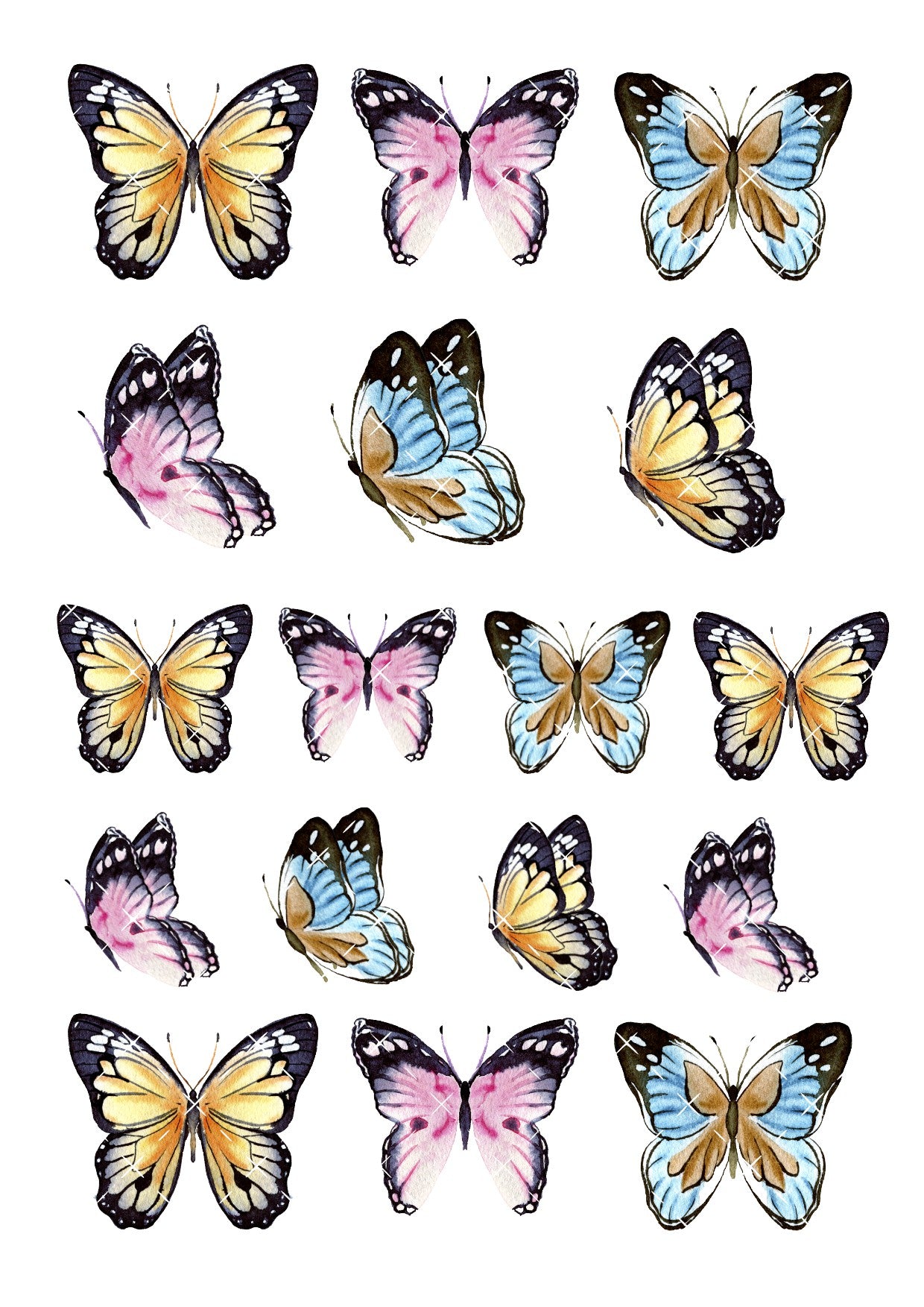 Rice Paper Butterfly Toppers #4