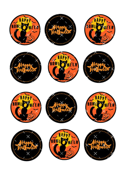 Halloween #5 Icing Sheet Cupcake Toppers