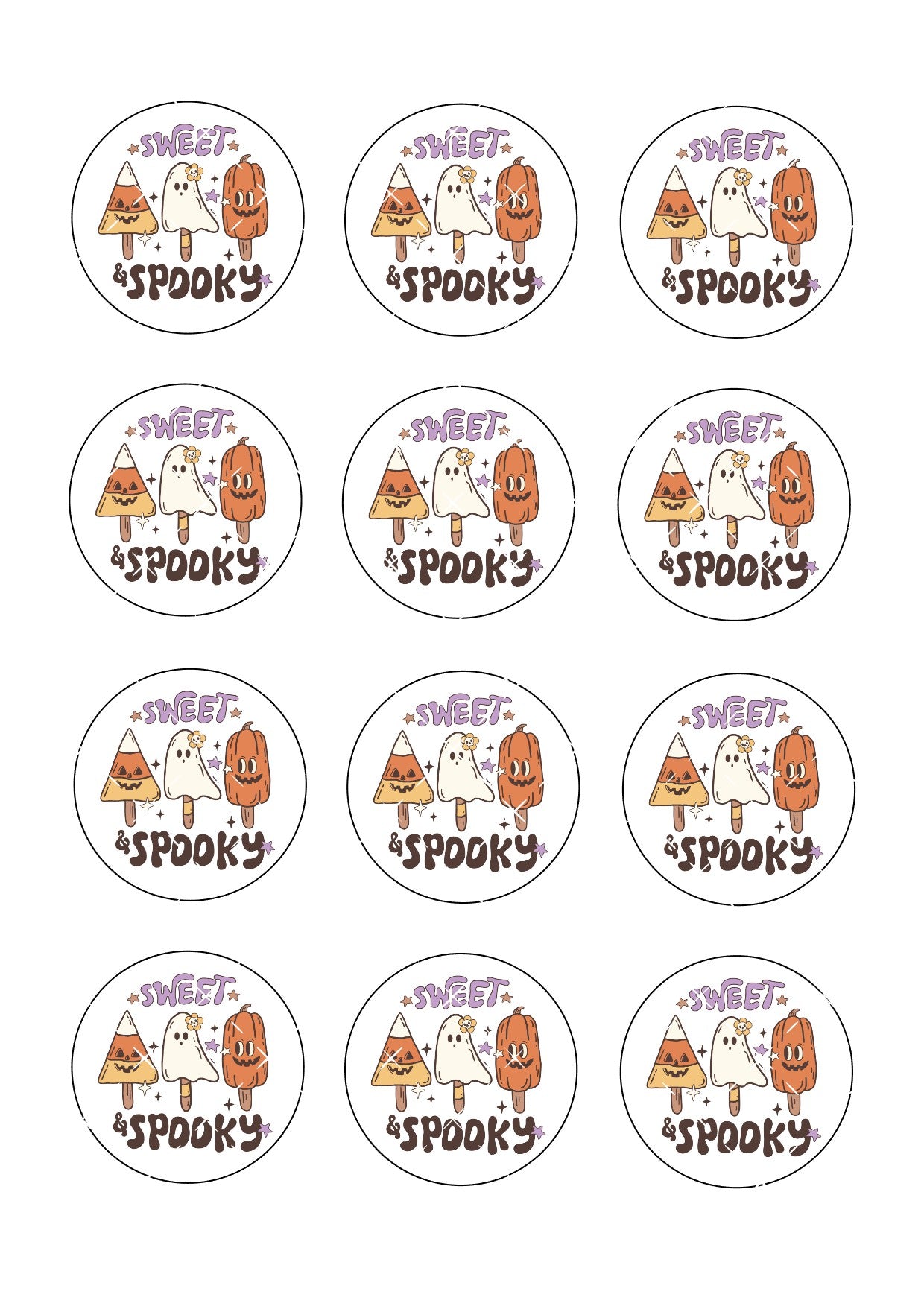 Sweet & Spooky Halloween Icing Sheet Cupcake Toppers