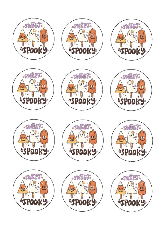 Sweet & Spooky Halloween Icing Sheet Cupcake Toppers