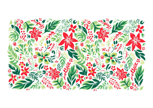 Holly Poinsettia Icing Sheet Wrap