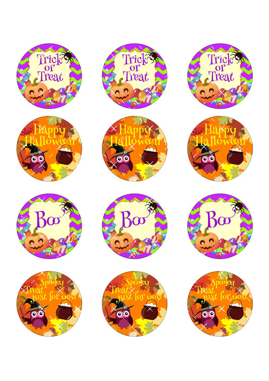 Halloween #1 Icing Sheet Cupcake Toppers