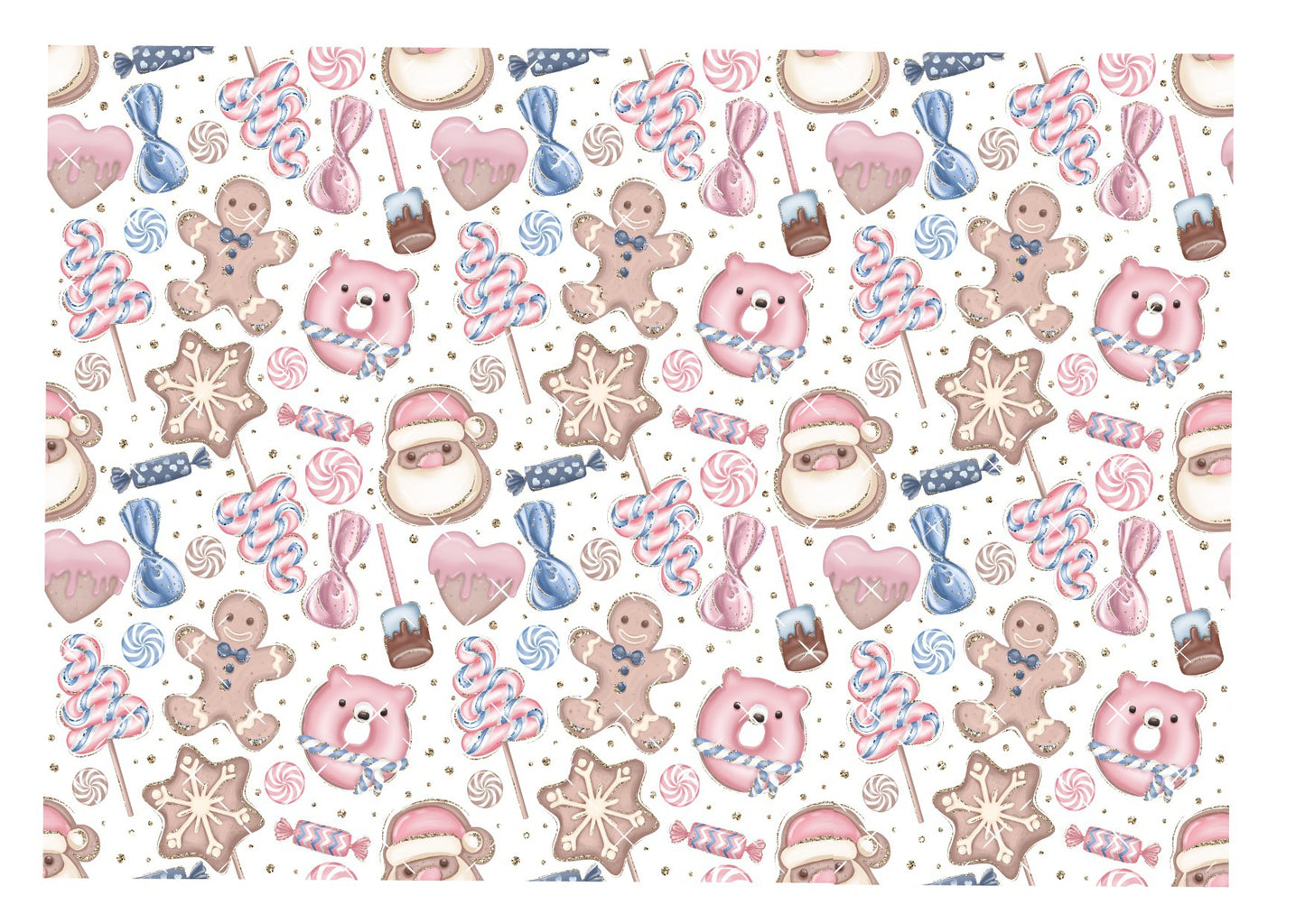 Festive Sweet Treats Icing Sheet Wrap