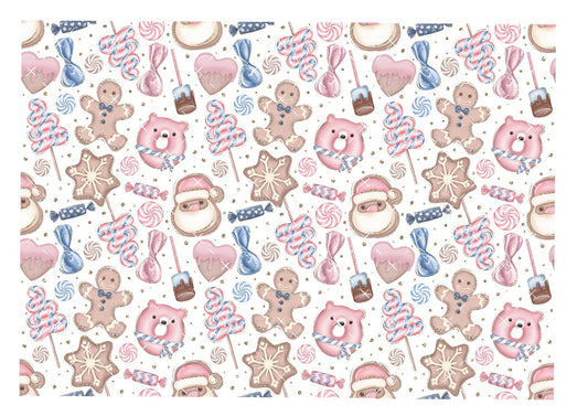 Festive Sweet Treats Icing Sheet Wrap