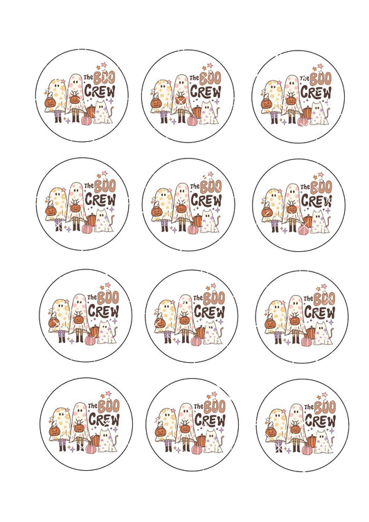 The Boo Crew Halloween Icing Sheet Cupcake Toppers