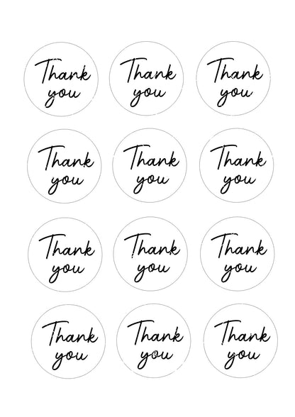 Thank You Cupcake Toppers Icing Sheet