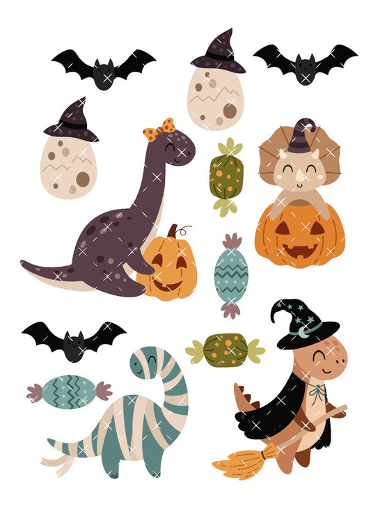 Halloween Dinosaurs Icing Sheet