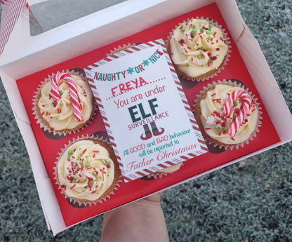 Large Elf Cupcake Toppers Icing Sheet