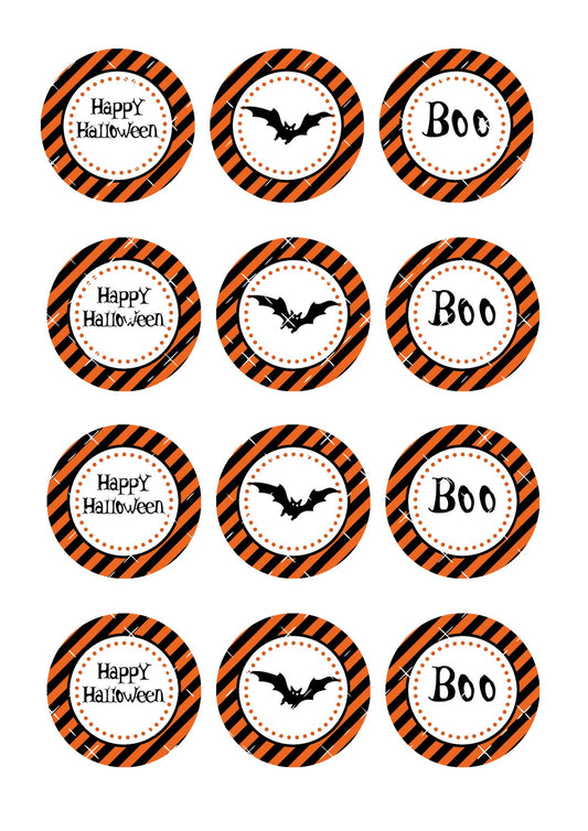 Halloween #6 Icing Sheet Cupcake Toppers