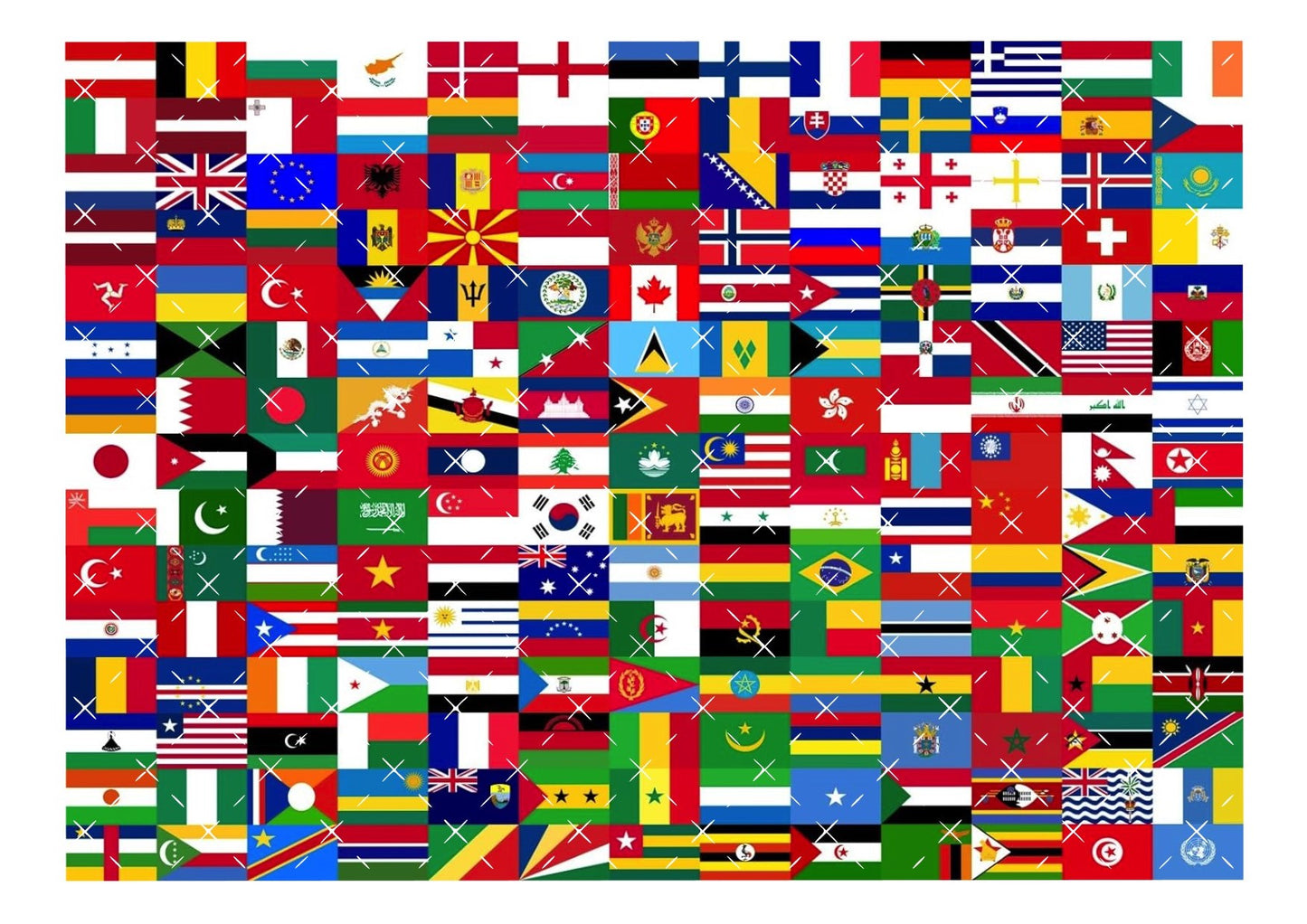 World Flags Icing Sheet Wrap